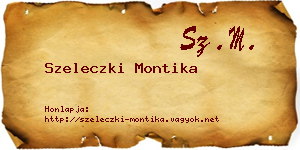 Szeleczki Montika névjegykártya
